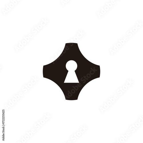 Plus,key geometric symbol simple logo vector
