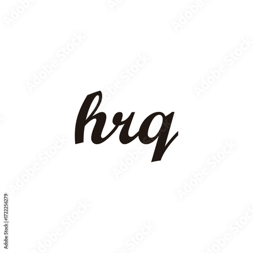 Letter hrq connect geometric symbol simple logo vector