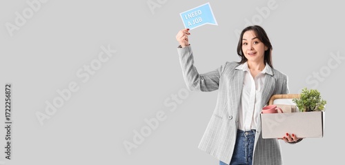 Happy dismissed businesswom...