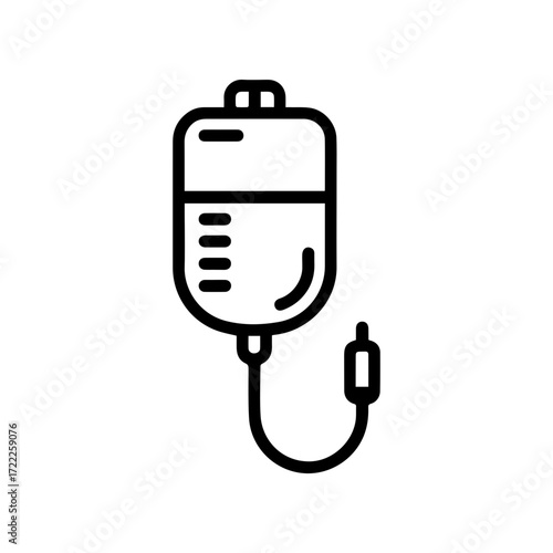 Essential IV Drip Illustration for Medical Guides and Healthcare Content, Perfect for Presentations or Educational Materials, Scalable Treatment Solution