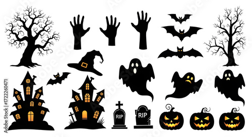 halloween vector set