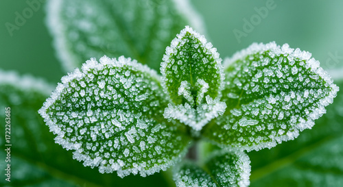 Macro Capture of Menthol Compound in Fresh Mint Leaves