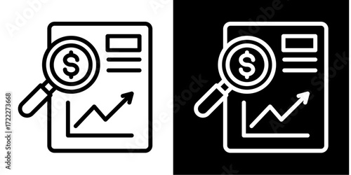 Equity Analysis  Icon Set White Style Collection