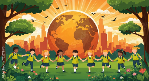 World Scout Day , the birthday of the Father of World Scouting Children Unite for Earth Harmony, Diversity, and Environmental Stewardship