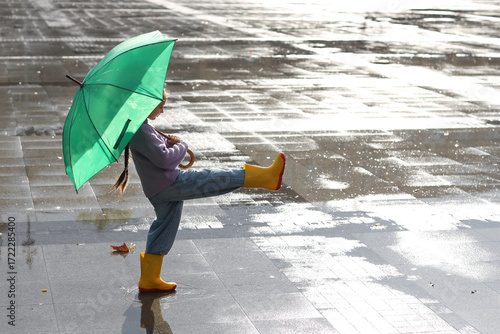 Cute little girl with umbre...