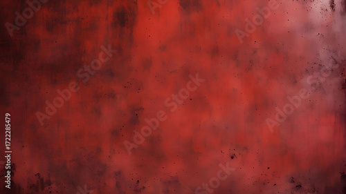 Image of red concrete wall background decorated with dark lines.