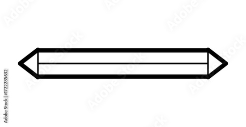 Reinforced Jetted Pocket technical fashion illustration. Flat apparel template front view. Women, men unisex style item CAD mockup isolated on white background