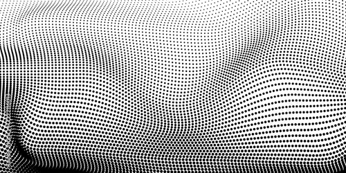 Halftone gradient. Dotted gradient, smooth dots spraying and halftones dot background seamless football, basketball, baseball, tennis, rugby, bicycling background grunge