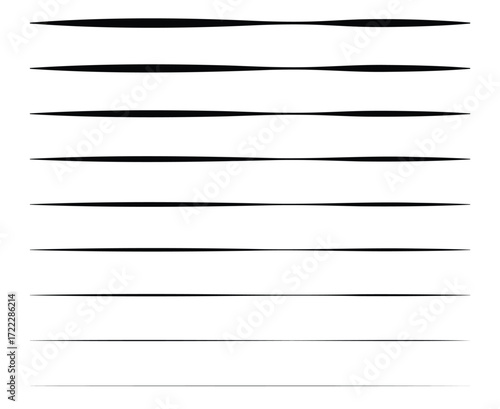Lines Stroke Brush Sketching Seamless Design Elements Vector Illustration