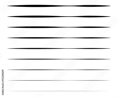 Lines Stroke Brush Sketching Seamless Design Elements Vector Illustration