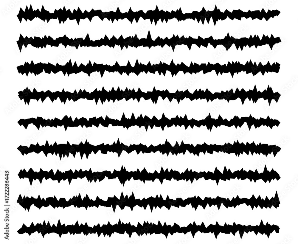 Obraz premium Lines Brush Stroke Patterns sketching Texture Black Seamless Design Vector Illustration