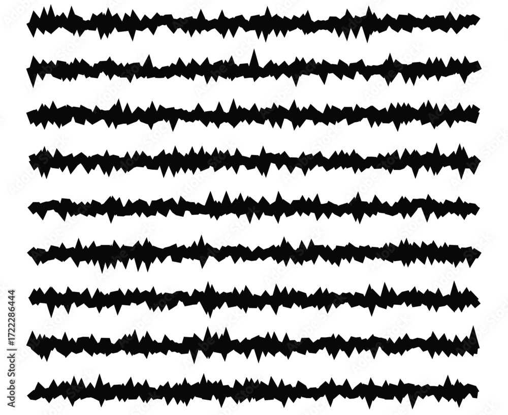 Obraz premium Lines Brush Stroke Patterns sketching Texture Black Seamless Design Vector Illustration