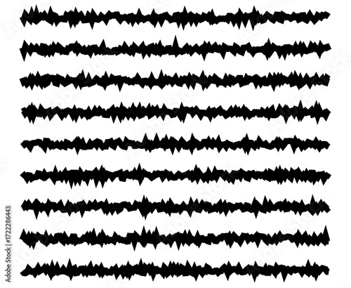 Lines Brush Stroke Patterns sketching Texture Black Seamless Design Vector Illustration