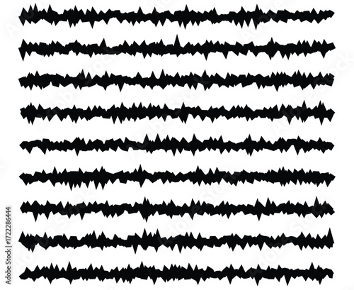 Lines Brush Stroke Patterns sketching Texture Black Seamless Design Vector Illustration