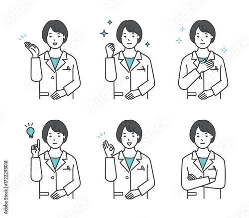 医者のアイコンセット イラスト素材
