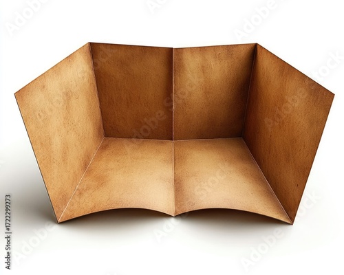 Folded, aged paper document