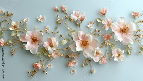 Delicate pastel floral arrangement