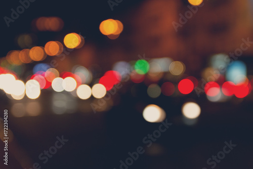 Wallpaper Mural Traffic scene of modern city at night Torontodigital.ca