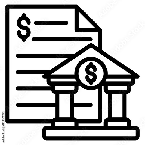 Bank Statement Icon Element For Design