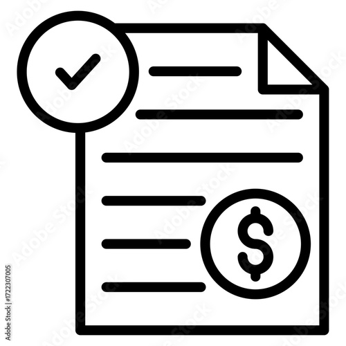Invoice Icon Element For Design