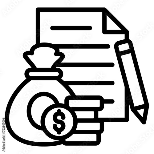 Loan Management Icon Element For Design