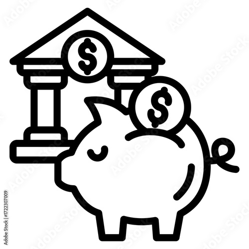 Savings Icon Element For Design