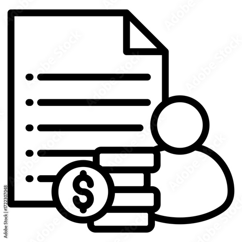 Payroll Icon Element For Design
