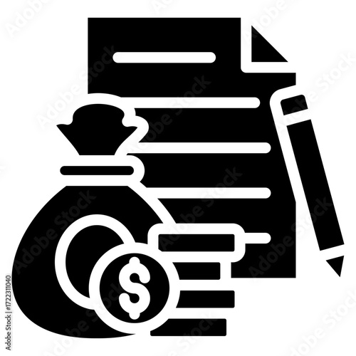 Loan Management Icon Element For Design