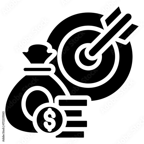 Financial Goals Icon Element For Design