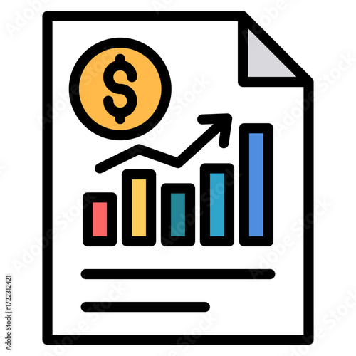 Stock Market Icon Element For Design