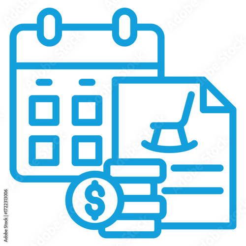Retirement Plan Icon Element For Design