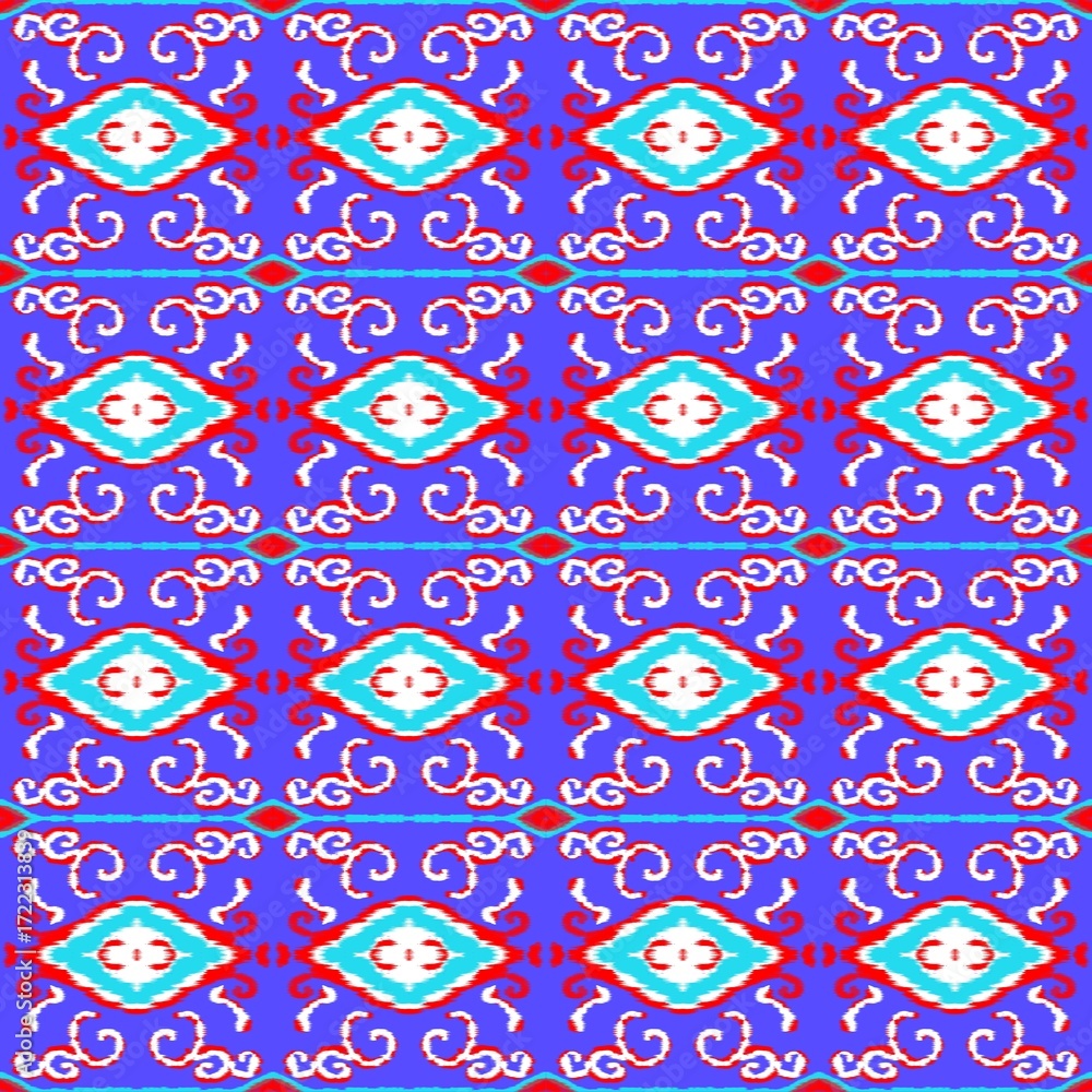 Naklejka premium Ethnic fabric patterns can be made into clothes or pants.