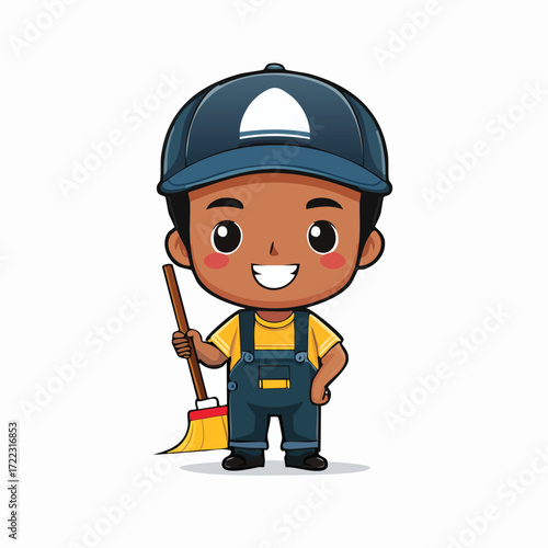 3D cartoon construction worker characters with tools and safety gear