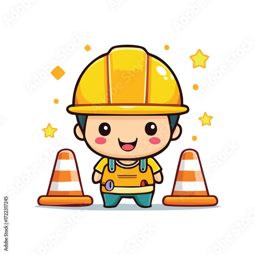 An icon of a worker in a construction helmet