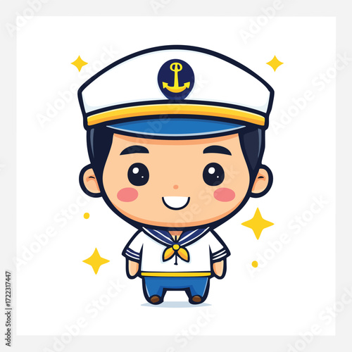 A professional cartoon police officer with a blank expression stands ready to enforce safety and justice
