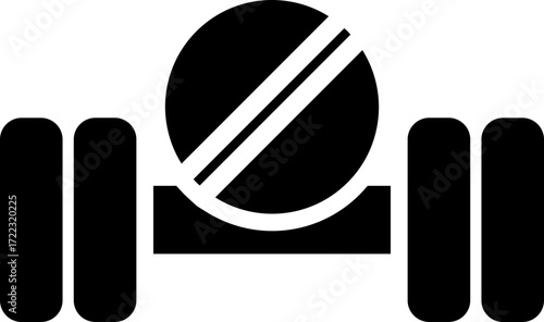 Dumbell Pill Glyph Icon