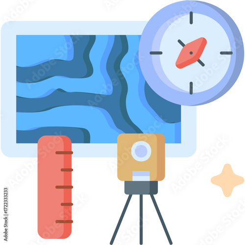 Geodesy Illustration