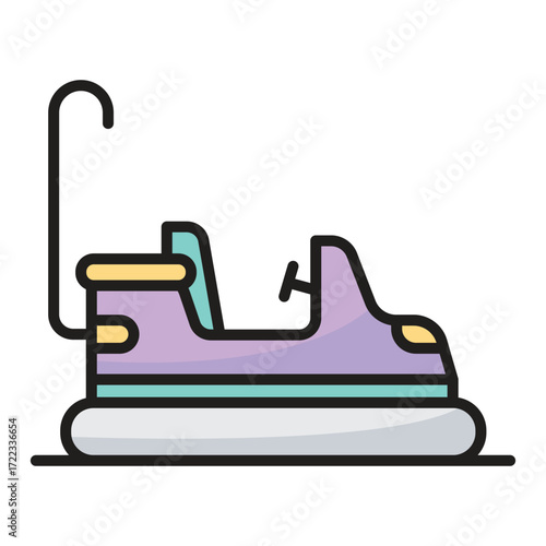 Bumper car on a white background