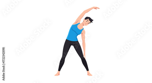 Active Woman Stretching and Exercising, Engaged in a Wellness Routine for Good Health