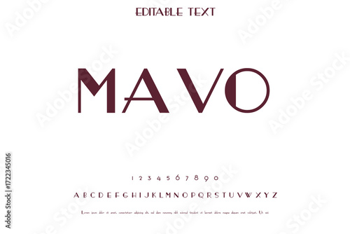 Elegant wine label design with ma vo text and vineyard details