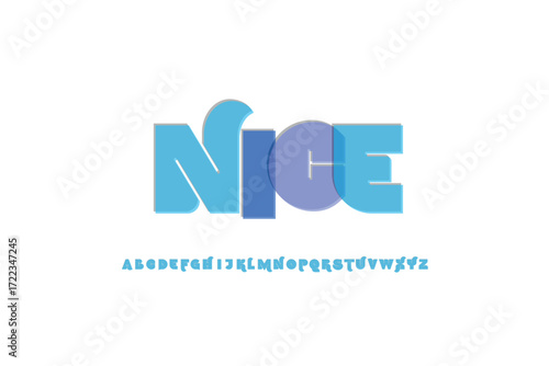 Modern and colorful nice logo with gradient and text