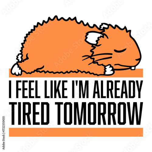 Hamster I feel like I'm already tired tomorrow Sleepy Pet