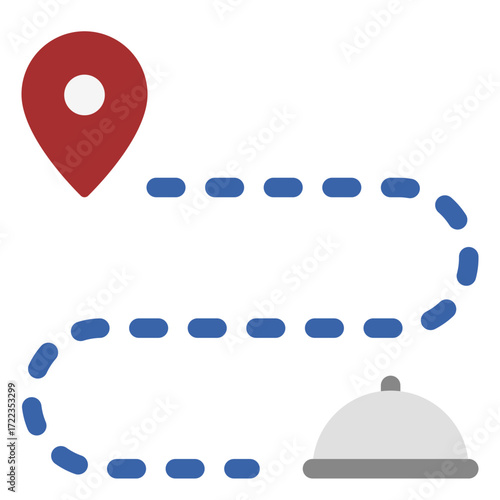 map pointer food delivery icon