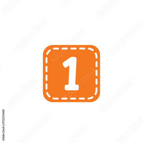 Number one symbol illustration, numerical representation, conceptual design for ranking, score, or concept