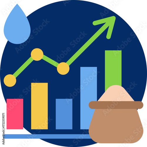 commodity icon isolated on white background. vector illustration icon for market fluctuation