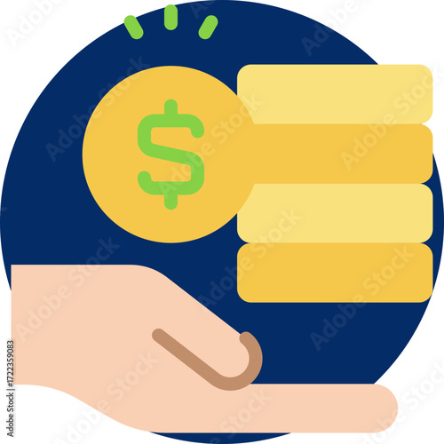 earnings icon isolated on white background. vector illustration icon for market fluctuation