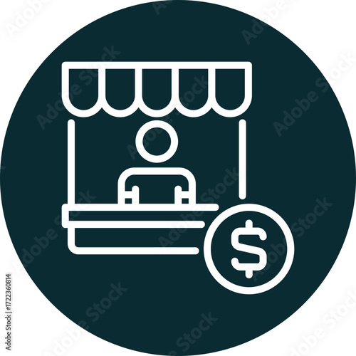 seller icon isolated on white background. vector illustration icon for  business brokerage