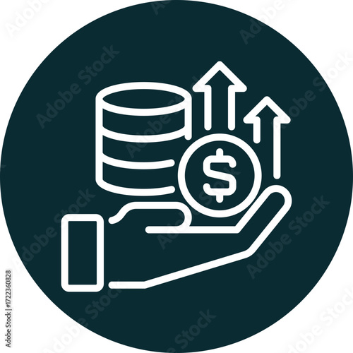 profit icon isolated on white background. vector illustration icon for  business brokerage