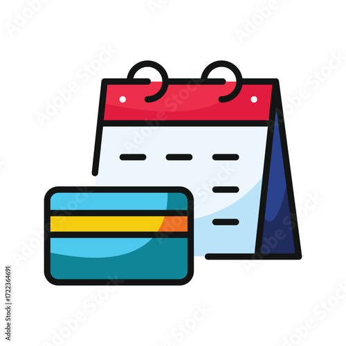 Calendar and credit card icon