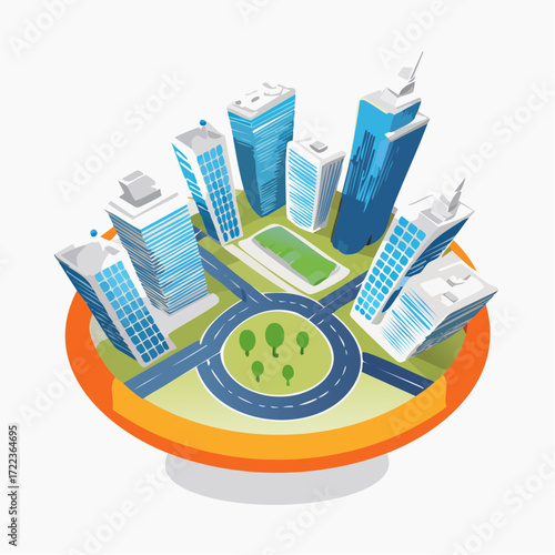 vector illustration of city